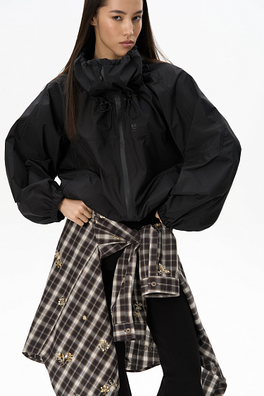 Windbreaker with a stand-up collar - BRUSNIKA Women Clothes