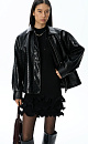 Jacket made of textured eco‑leather - BRUSNIKA. Women clothes