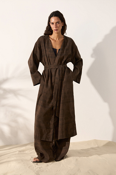 Robe with ethnic print - BRUSNIKA Women Clothes