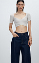 Crossed neckline top - BRUSNIKA. Women clothes