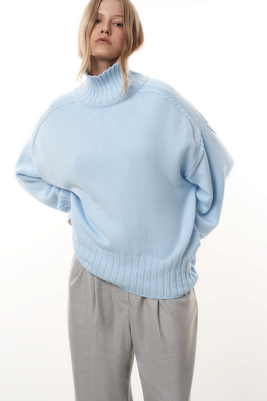 Oversized cotton jumper - BRUSNIKA Women Clothes