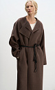 Wool coat with an asymmetrical lapel - BRUSNIKA. Women clothes