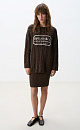 Knitted skirt with braids - BRUSNIKA. Women clothes