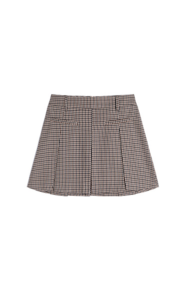 Gingham mini Skirt - BRUSNIKA Women Clothes