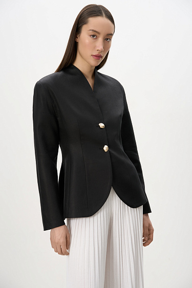 Fitted linen jacket - BRUSNIKA Women Clothes