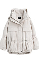 Long jacket made of textured fabric - BRUSNIKA. Women clothes