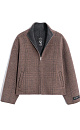 Plaid Stand Collar Jacke - BRUSNIKA. Women clothes