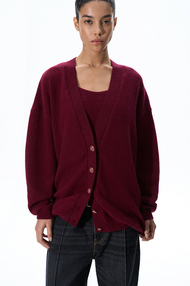 Long fox down cardigan - BRUSNIKA Women Clothes