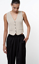 Knitted vest with buttons - BRUSNIKA. Women clothes