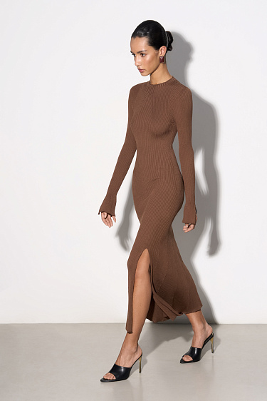 Knitted viscose dress - BRUSNIKA Women Clothes