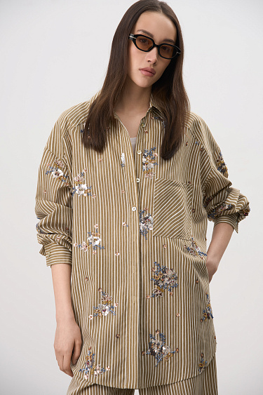 Sequined shirt - BRUSNIKA Women Clothes