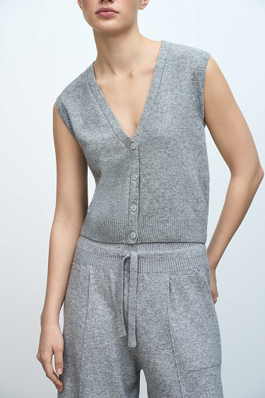 Cashmere knit vest - BRUSNIKA Women Clothes