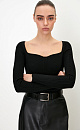 Bodysuit with shaped neckline - BRUSNIKA. Women clothes