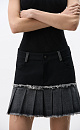 Mini skirt with a denim insert - BRUSNIKA. Women clothes
