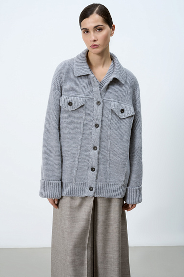 Wool knit bomber jacket  - BRUSNIKA Women Clothes