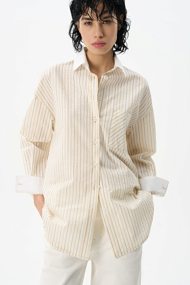 100% cotton striped shirt - BRUSNIKA Women Clothes