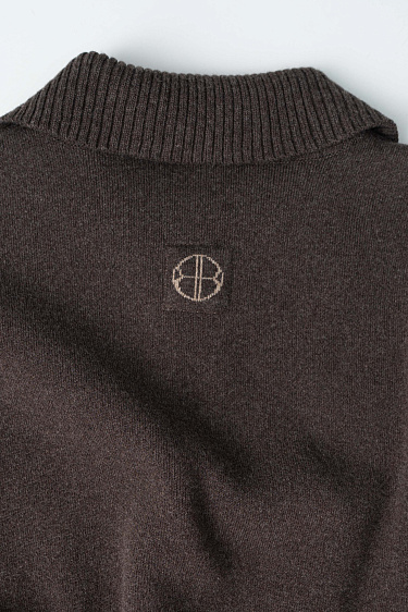 Knitted bomber jacket with zipper - BRUSNIKA Women Clothes