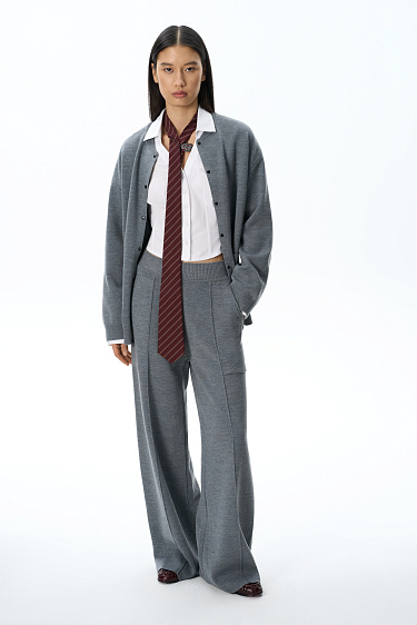 Straight-cut knitted trousers - BRUSNIKA Women Clothes