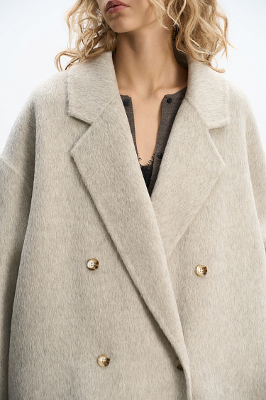 Double-breasted wool coat - BRUSNIKA Women Clothes