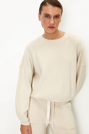 Oversized cotton jumper - BRUSNIKA Women Clothes
