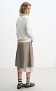 Midi skirt with inverted pleats and an underskirt - BRUSNIKA. Women clothes