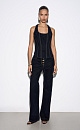 Denim corset with velvet effect - BRUSNIKA. Women clothes