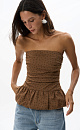 Polka dot corset with peplum - BRUSNIKA. Women clothes
