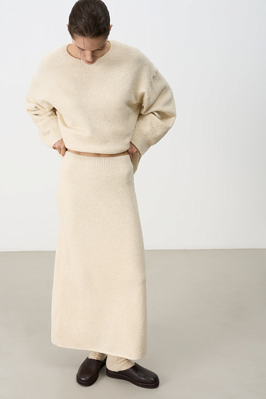 Wool blend maxi skirt - BRUSNIKA Women Clothes
