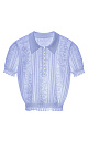 Openwork polo with sequins - BRUSNIKA. Women clothes
