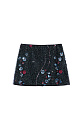Mini skirt with floral pattern - BRUSNIKA. Women clothes