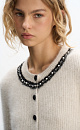 fox down cardigan with accent buttons - BRUSNIKA. Women clothes
