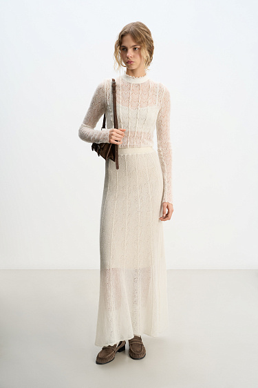 Openwork midi dress - BRUSNIKA Women Clothes
