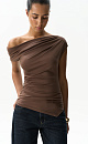 Top with asymmetrical draping - BRUSNIKA. Women clothes