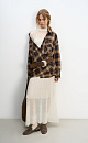 Checkered shirt with tie-dye effect - BRUSNIKA. Women clothes