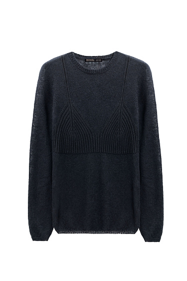 Knitted jumper with a bustier‑style imitation - BRUSNIKA Women Clothes