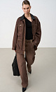 Denim jacket with eco-leather collar - BRUSNIKA. Women clothes
