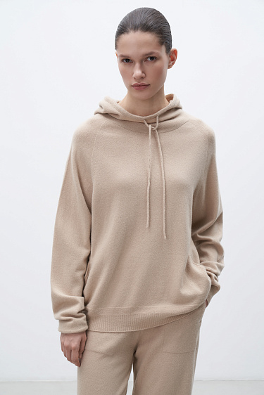 Wool and cashmere hoodie - BRUSNIKA Women Clothes