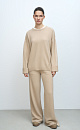Cashmere and wool pants with stripes - BRUSNIKA. Women clothes