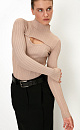 Knit turtleneck with cutout chest - BRUSNIKA. Women clothes