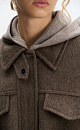 100% wool jacket with drawstring - BRUSNIKA. Women clothes