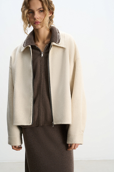 Wool zip-up jacket - BRUSNIKA Women Clothes