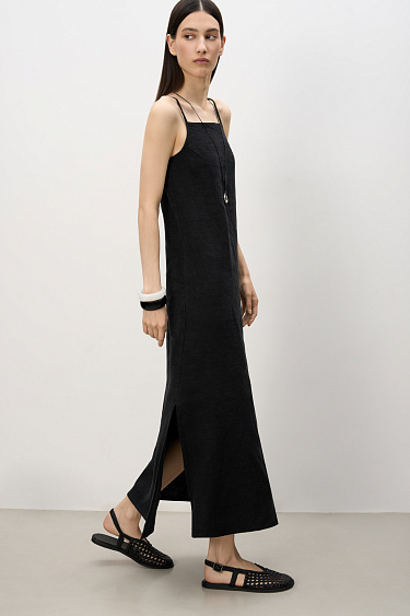Loose 100% linen sundress - BRUSNIKA Women Clothes