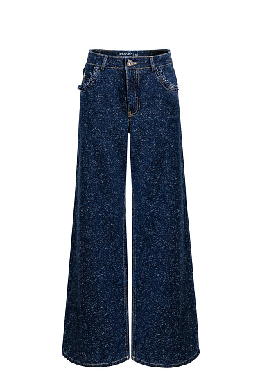Straight jeans with fringes - BRUSNIKA Women Clothes