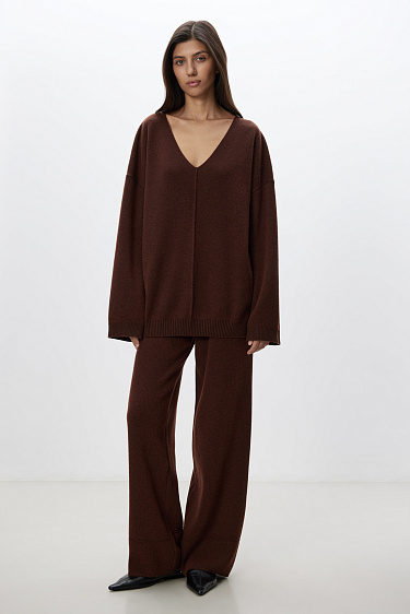 Knitted trousers made of cashmere and wool - BRUSNIKA Women Clothes