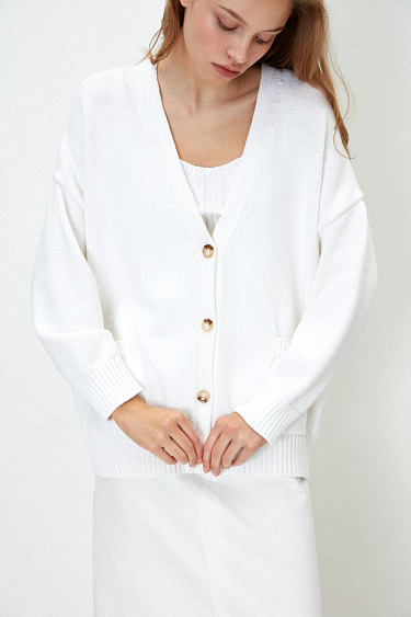 Cotton knit cardigan - BRUSNIKA Women Clothes