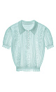 Openwork polo with sequins - BRUSNIKA. Women clothes