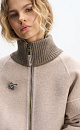Wool bomber jacket with knit details - BRUSNIKA. Women clothes