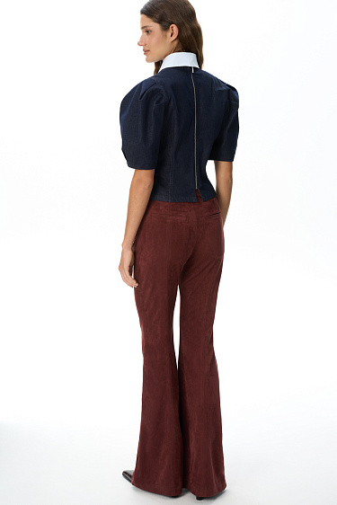 Flared suede trousers - BRUSNIKA Women Clothes