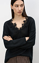 100% linen jumper with lace - BRUSNIKA. Women clothes