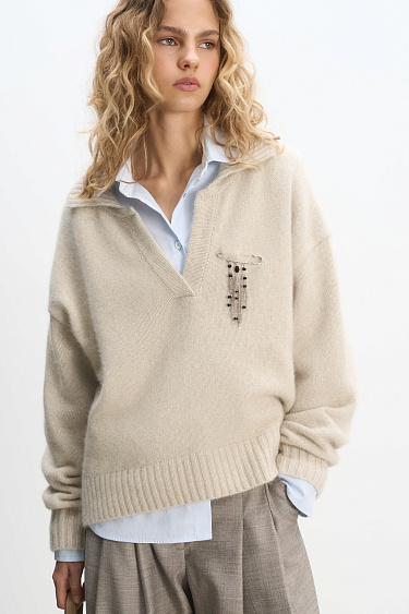 Fox down jumper - BRUSNIKA Women Clothes